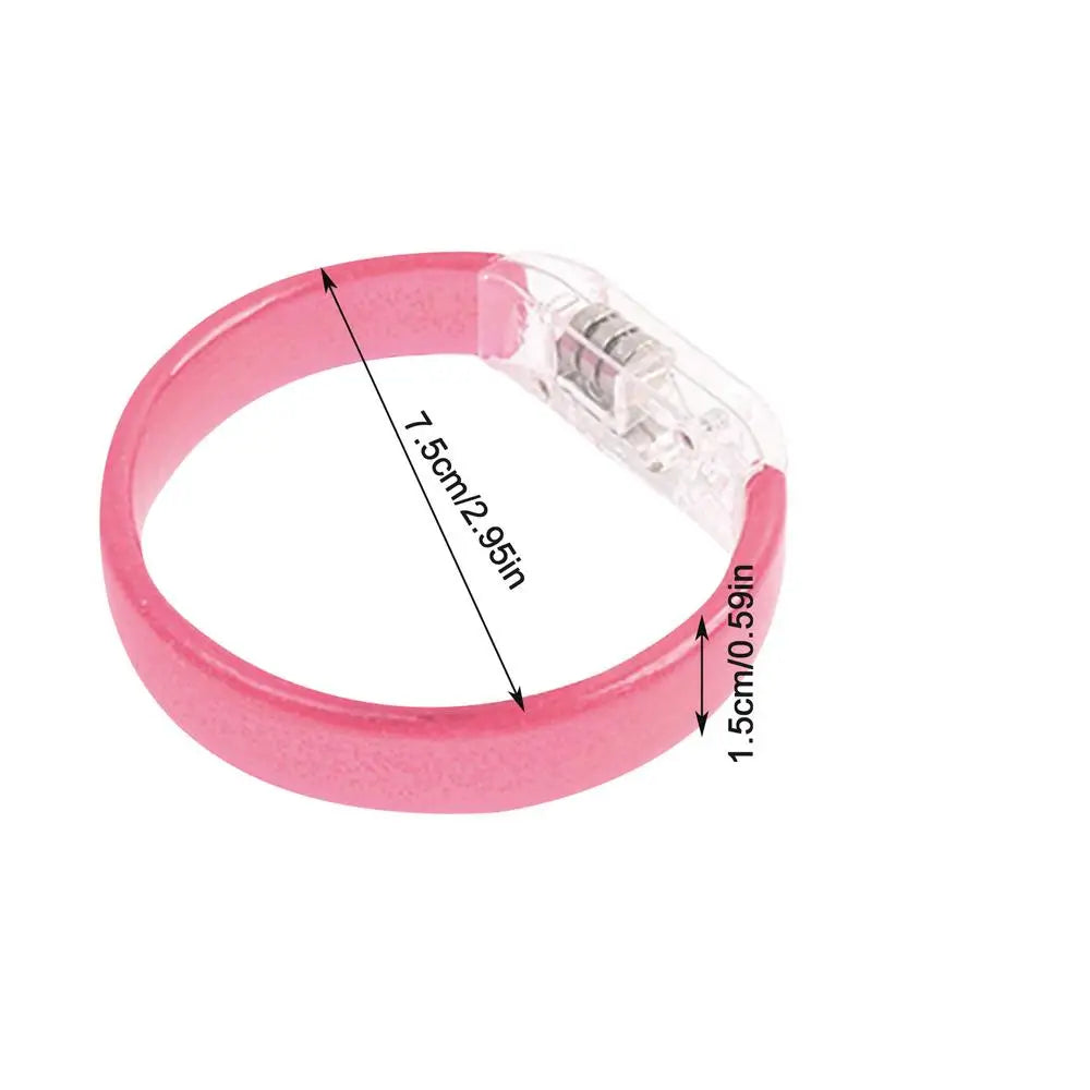 LED Light-Up Bracelet – Multicolor Flashing Glow Wristband LED Glow Bracelet Axl Pink