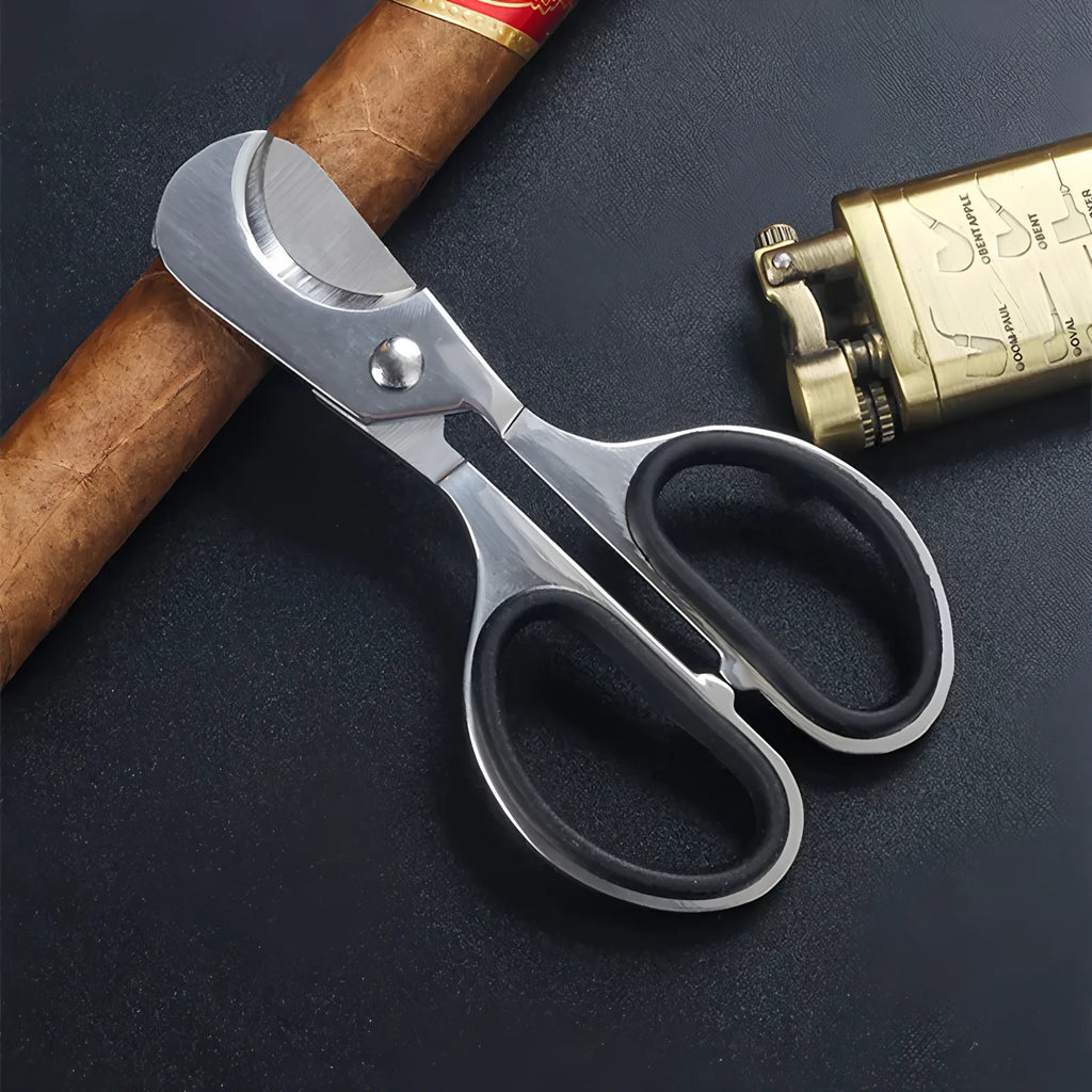 Stainless Steel Double Blade Cigar Scissors – Sharp Cutter Cigar Scissors Axl