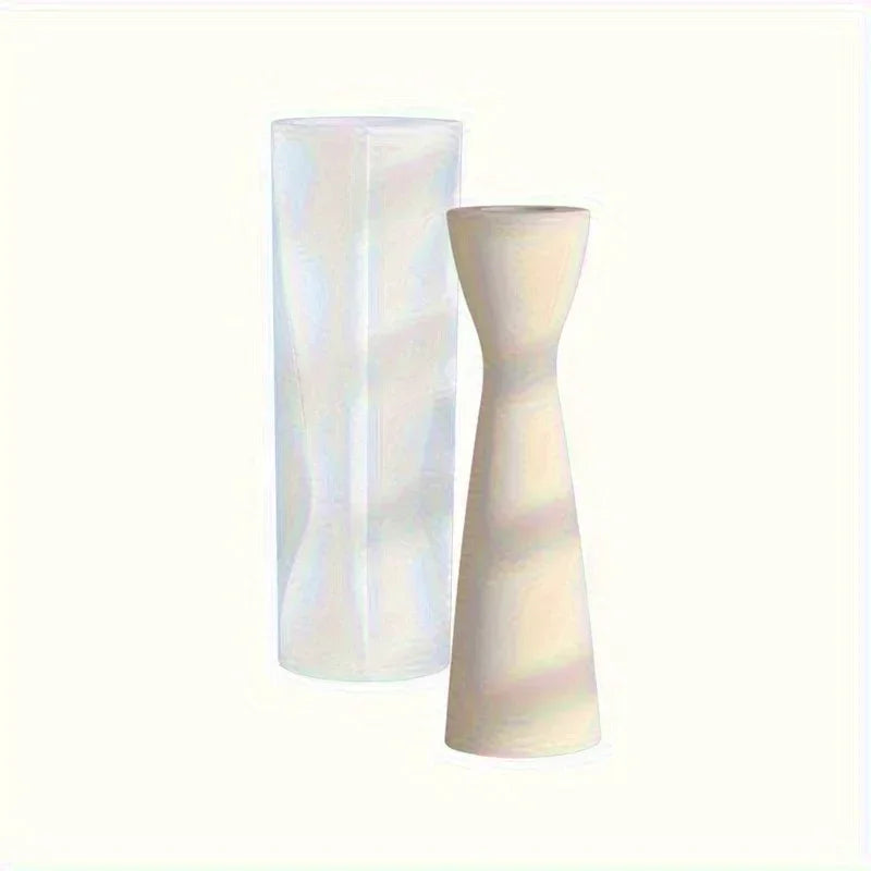 Silicone Candle Holder Mold – DIY Resin & Plaster Mould Silicone Craft Mold Axl