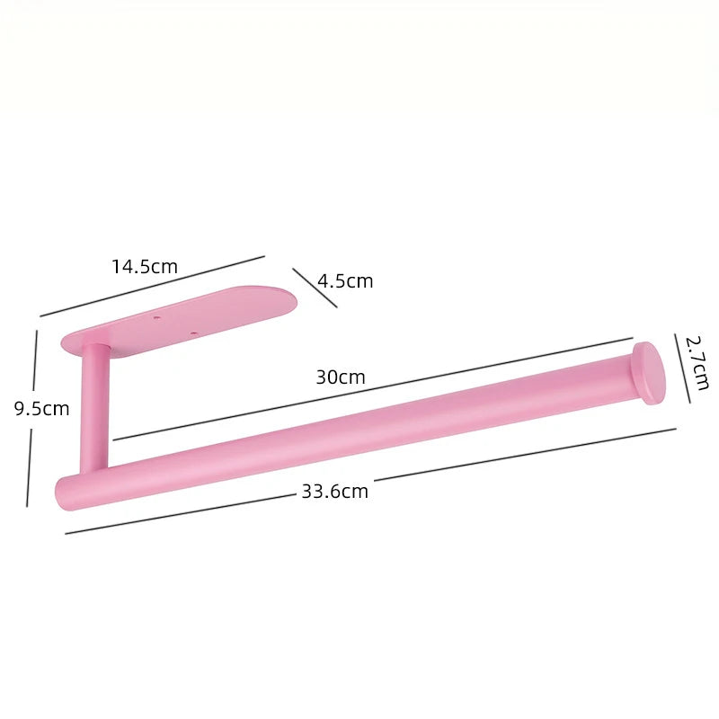 Metal Wall Mount Paper Towel Holder – No Drill Kitchen & Bath Paper Towel Holder Axl L