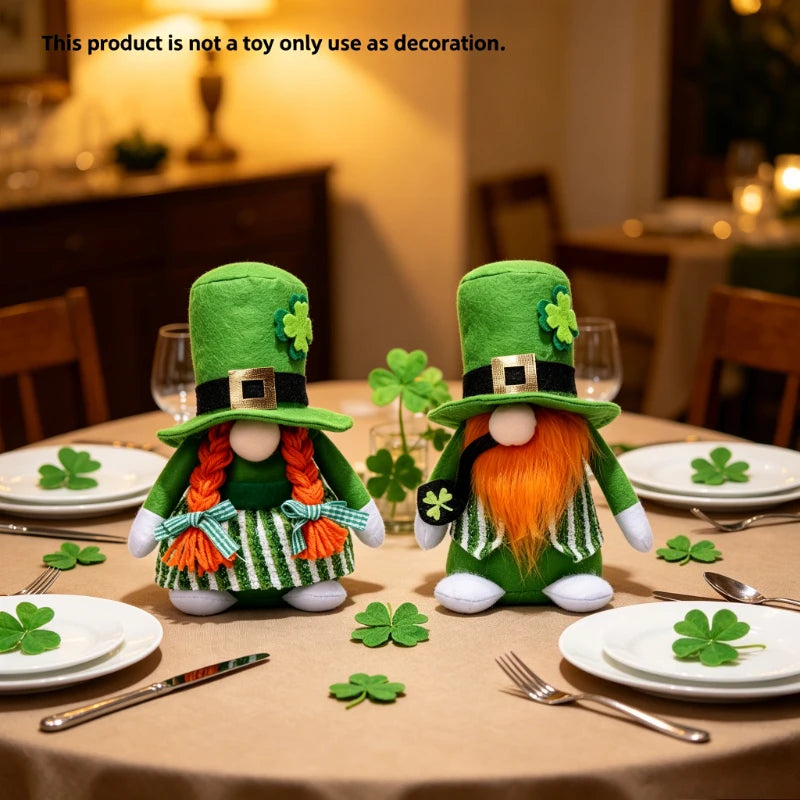 St. Patrick's Day Faceless Doll Ornament – Green Top Hat Holiday Ornament Axl