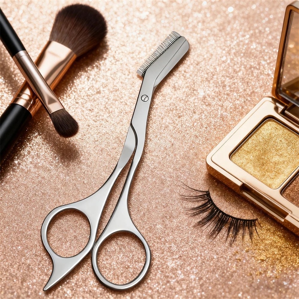 Eyebrow Trimmer Scissors & Shaver – Precision Grooming Tool Eyebrow Grooming Tool Axl Eyebrow Scissors