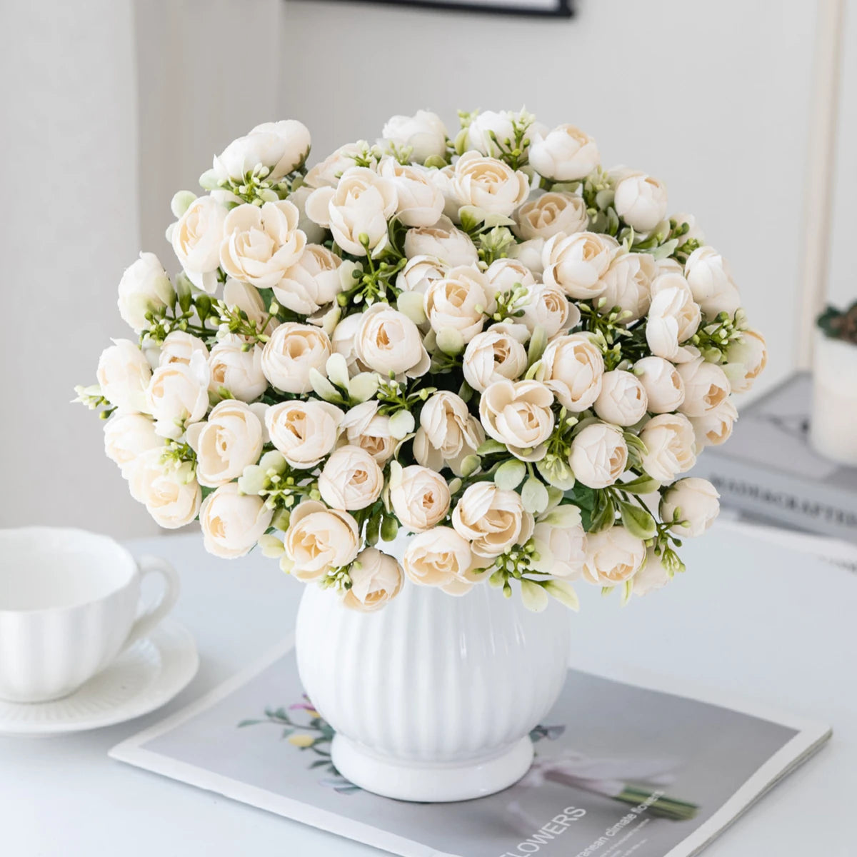 Artificial Silk Rose Tea Bud Flowers – Wedding & Home Decor Artificial Silk Flowers Axl