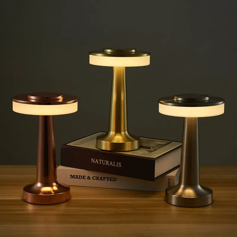 UFO LED Touch Table Lamp – Rechargeable Metal Desk Night Light LED Table Lamp Axl