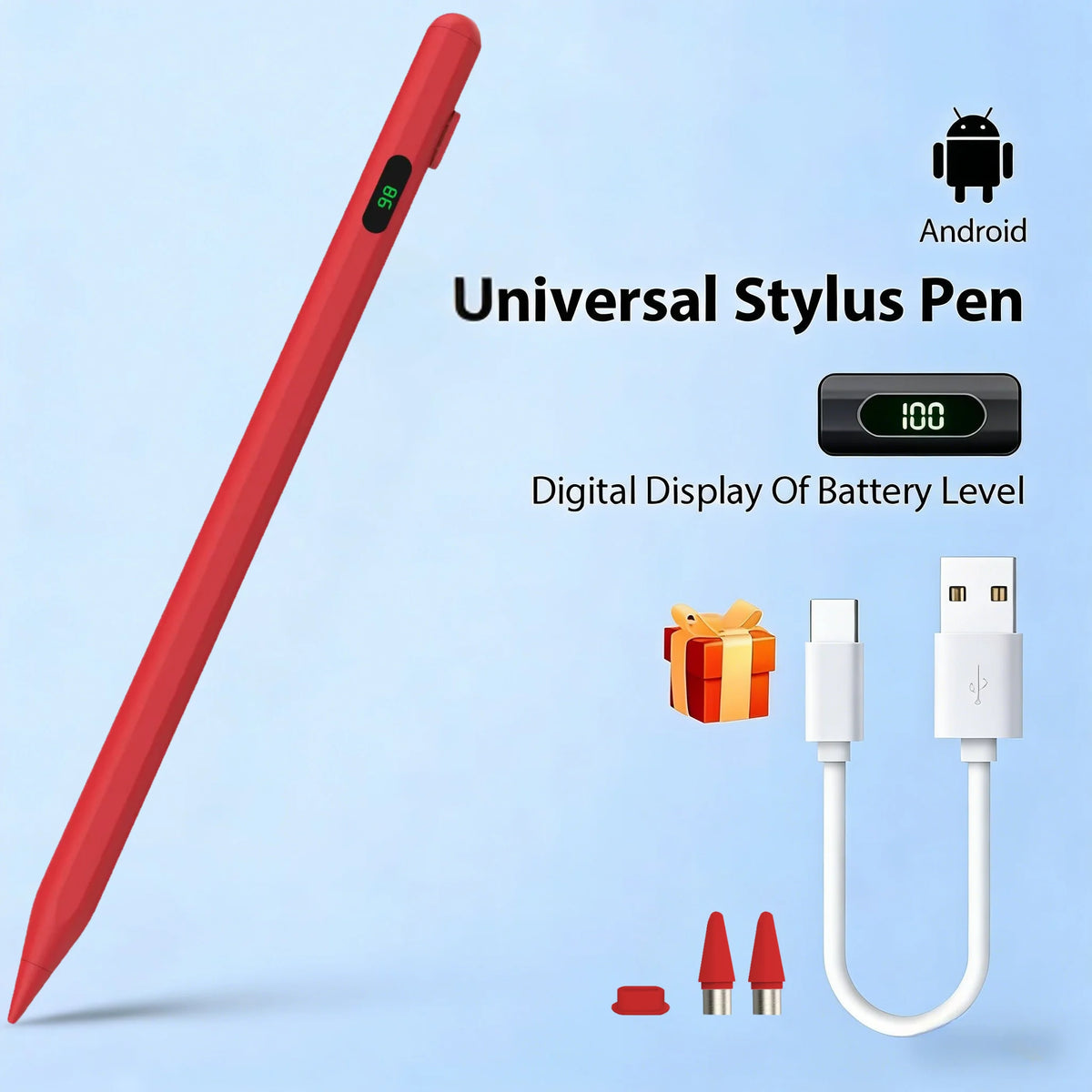 DIXSG EMR Stylus Pen – Magnetic Universal Tablet & Phone Pen EMR Stylus Pen Axl ZP9-NEW-red
