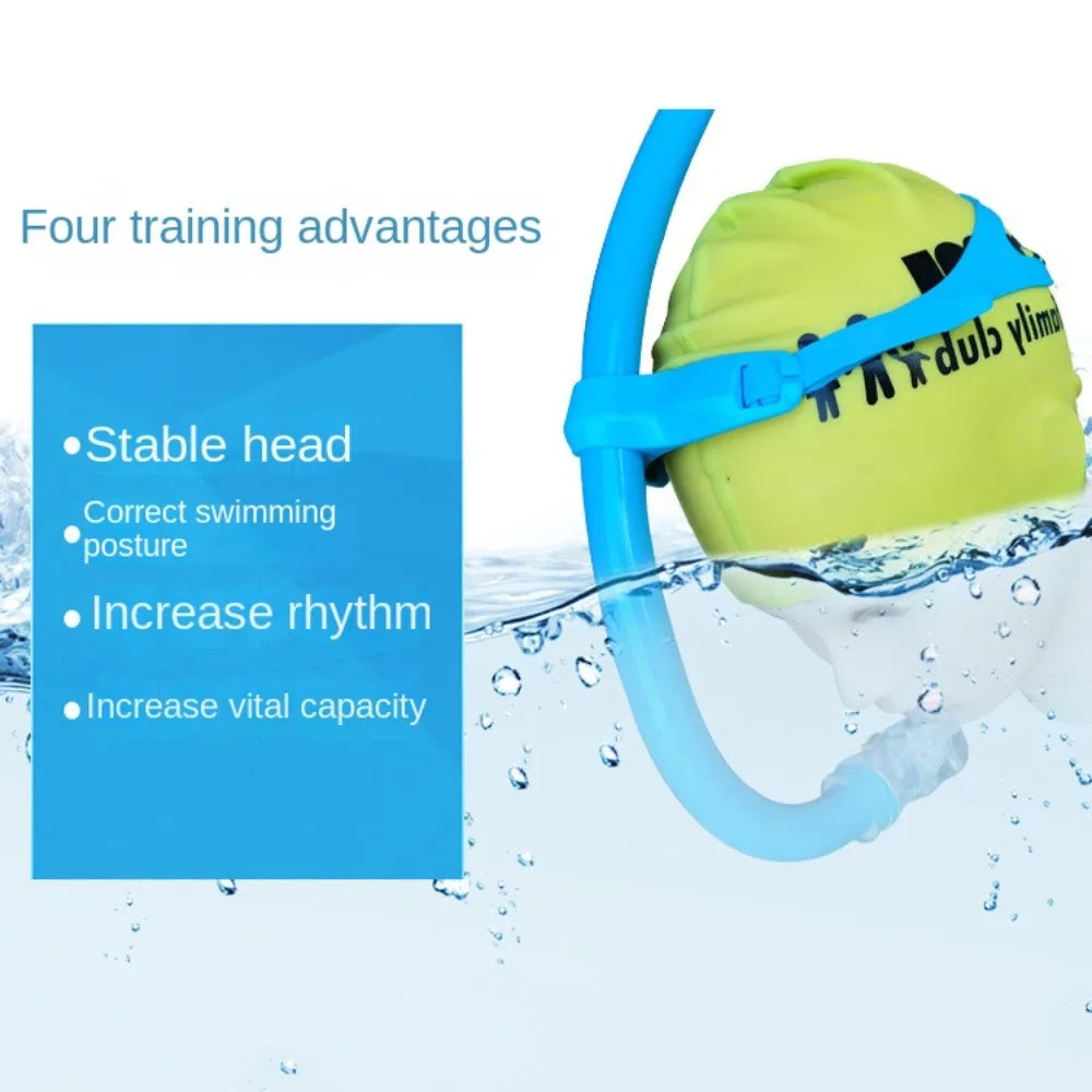 Silicone Front Swim Training Snorkel – Adjustable Fit Ages 7+ Swim Training Snorkel Axl