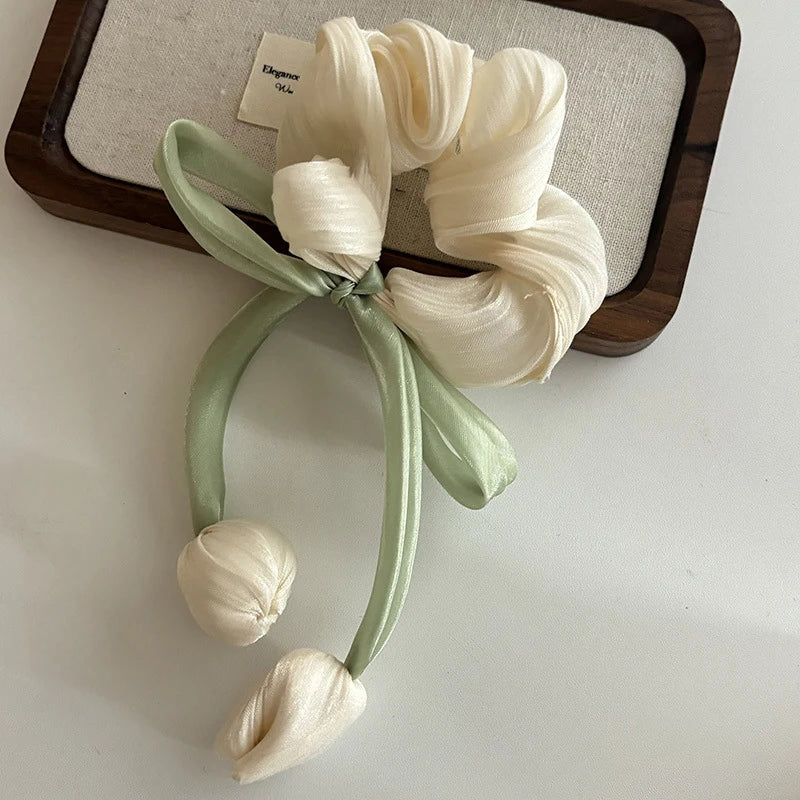 Sweet Tulip Bowknot Hair Clip with Tassels for Women & Girls Hair Clip Axl A6