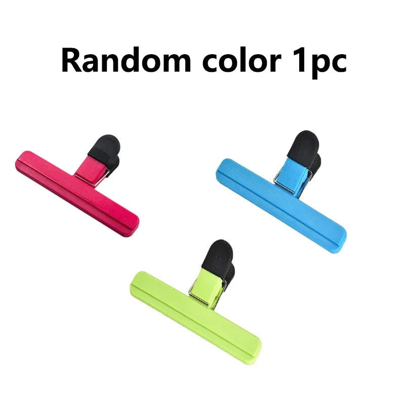 Portable Food Bag Clips – Plastic Sealing Clamps for Kitchen Food Bag Clips Axl L - 1Pc Random Color