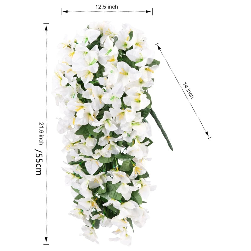 Artificial Bougainvillea Vine | Faux Flower String Décor Artificial Flower Vine Axl Beige 1 pc