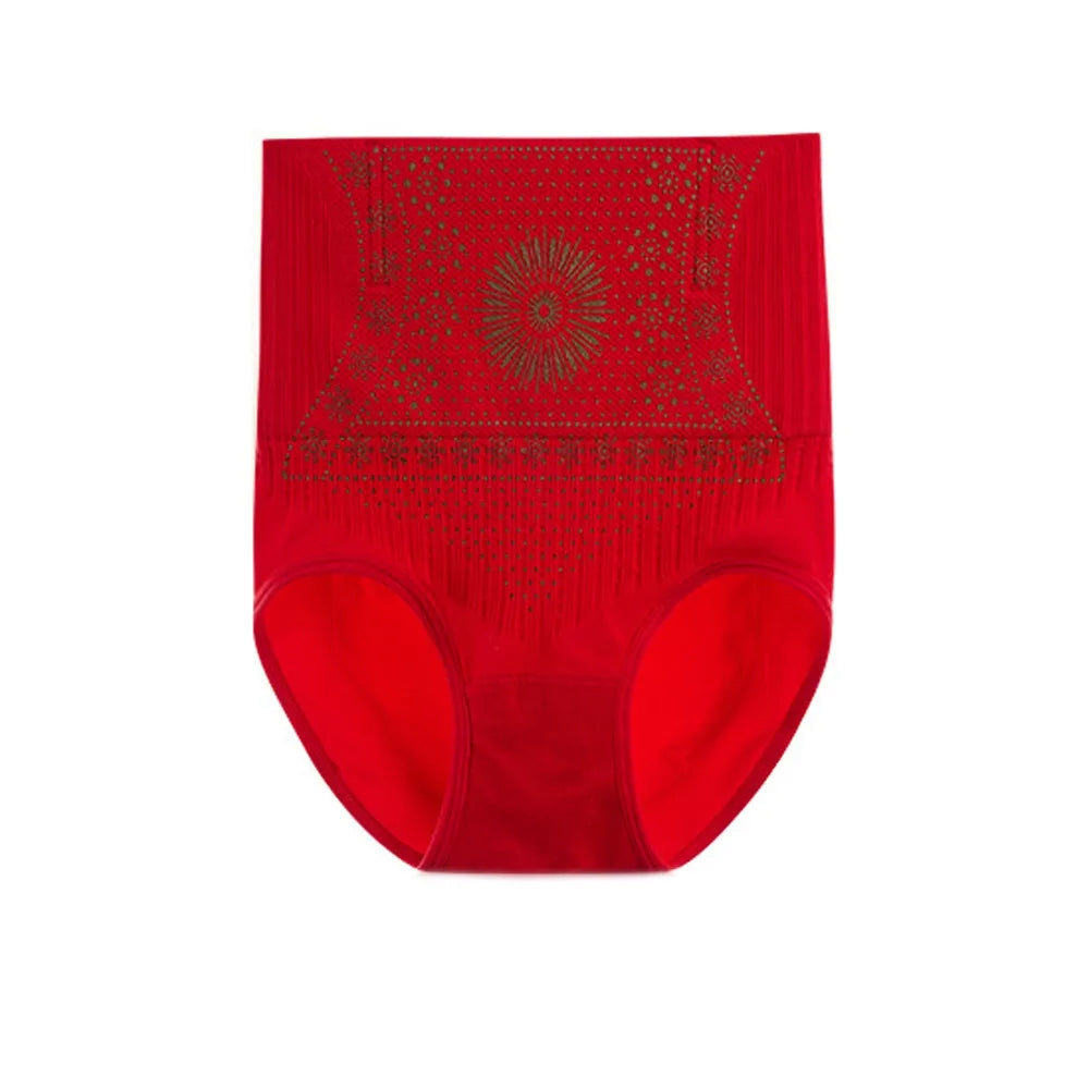 High Waist Tummy Control Shapewear – Seamless Butt Lifter Shaping Briefs Axl Red 2XL 1pc