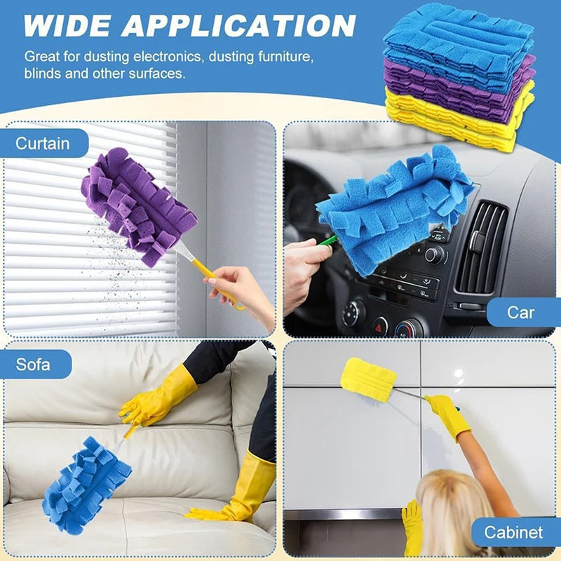 Reusable Microfiber Duster Refill Head – Dry & Wet Cleaning Duster Refill Head Axl