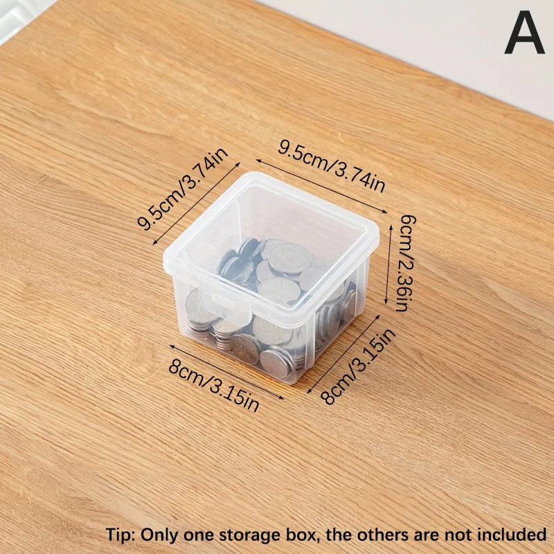 Transparent Portable Storage Box – Coin, Currency & Organizer Storage Box Axl A