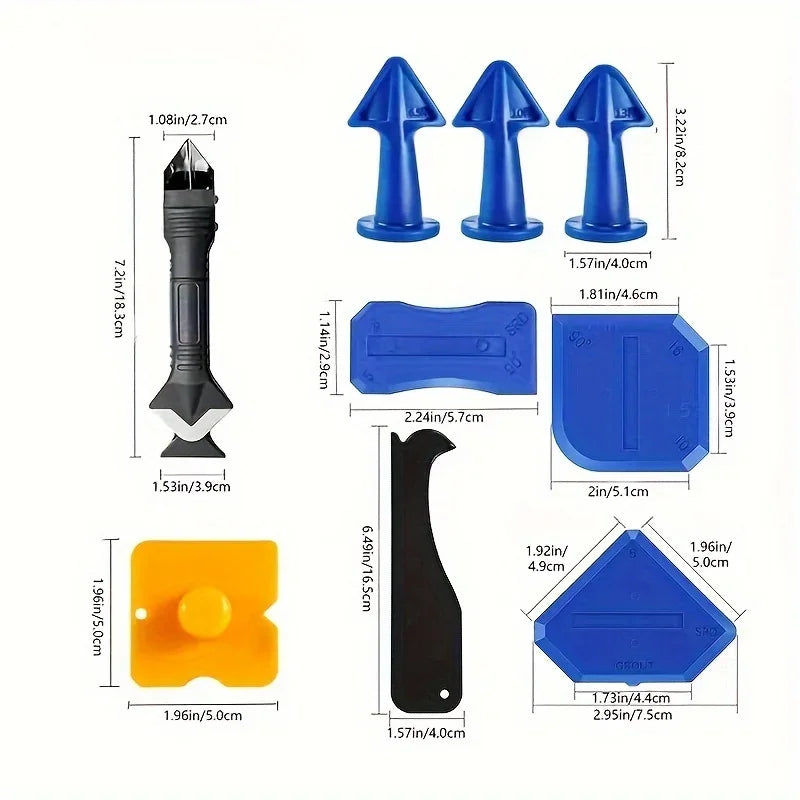 15-Piece Silicone Caulking Tool Set – Kitchen & Bathroom Sealing Caulking Tool Set Axl
