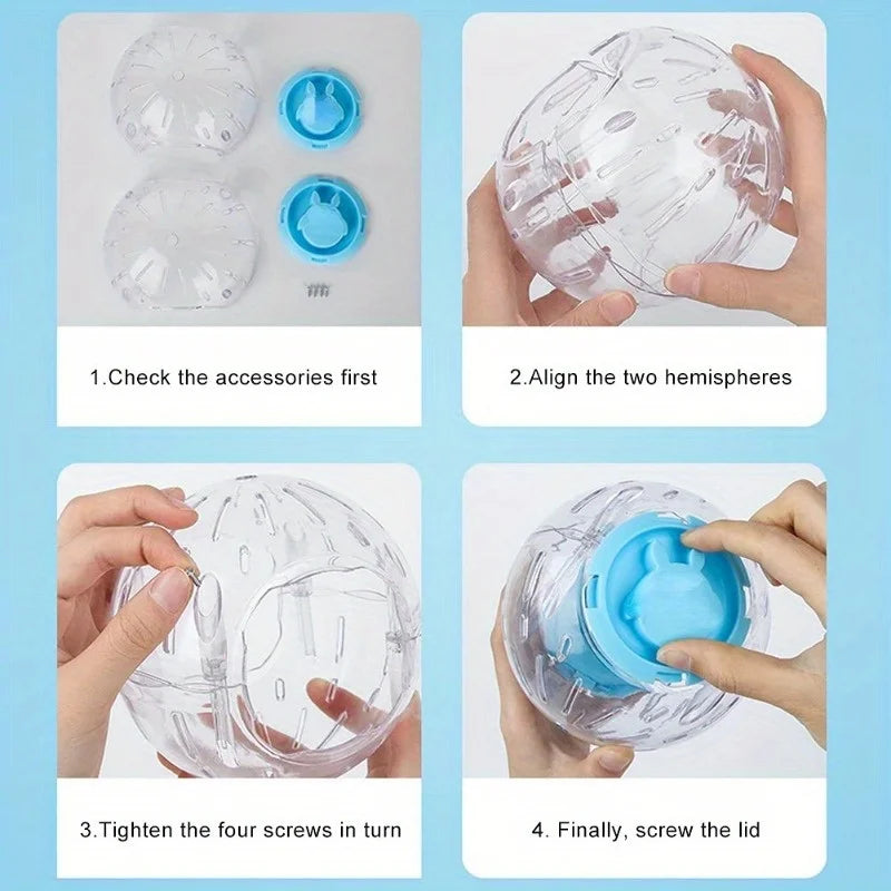 Hamster Exercise Ball – Transparent Running Ball for Small Pets Small Pet Exercise Ball Axl