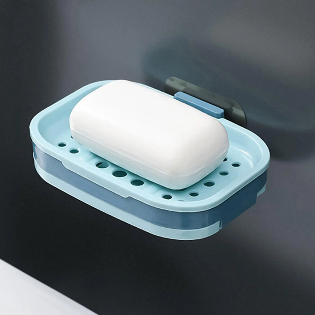 No-Drill Wall Soap Dish with Drain – Self-Adhesive Holder Wall Soap Dish Axl