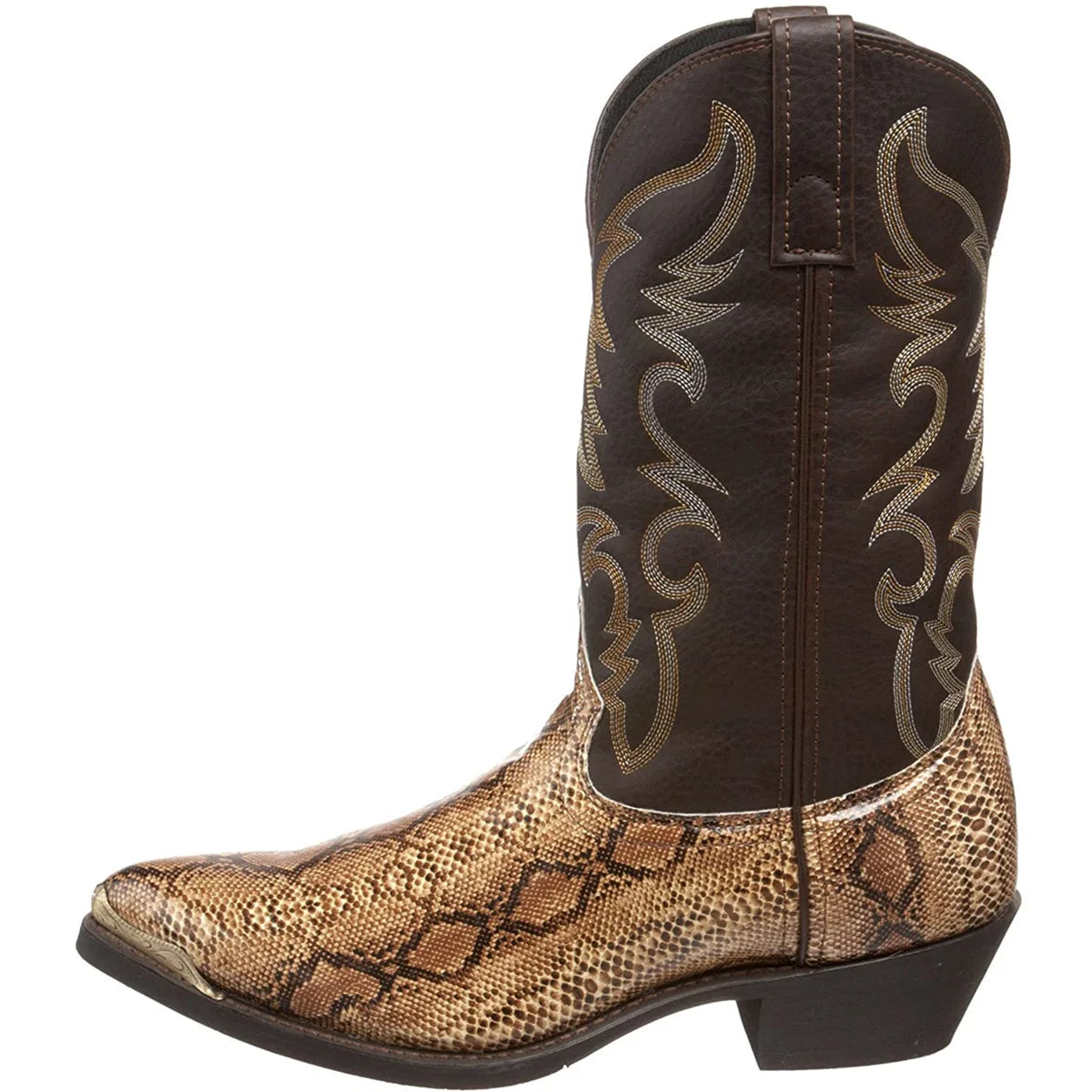 Snake Pattern Handmade Cowboy Boots – Mid-Calf Western Unisex Western Cowboy Boots Axl