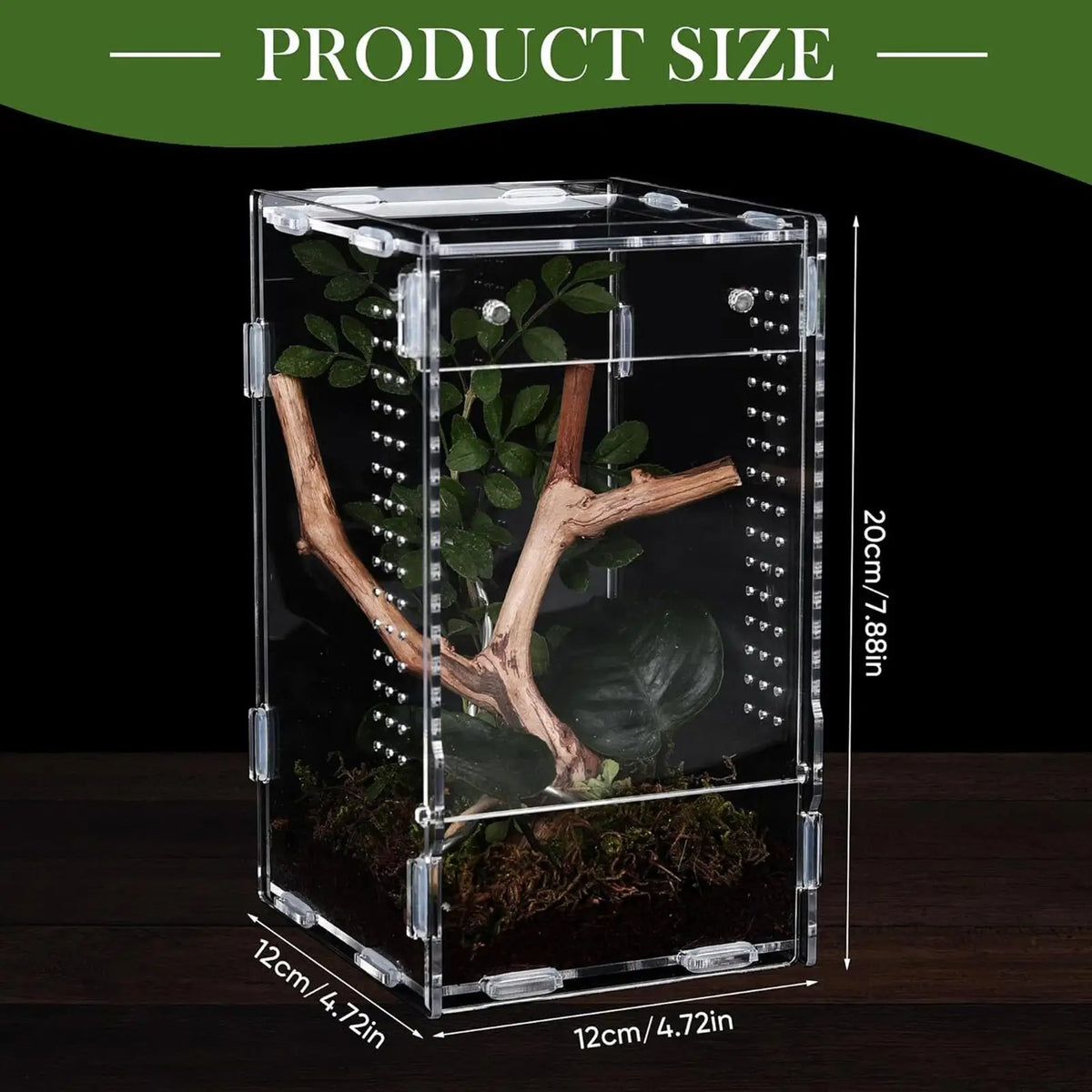 Acrylic Jumping Spider Enclosure – Escape-Proof Ventilated Tank Spider Enclosure Axl