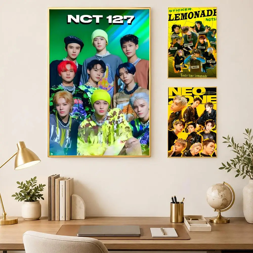 NCT127 Self-Stick HD PVC Wall Art Poster | Waterproof Decor Wall Art Poster Axl