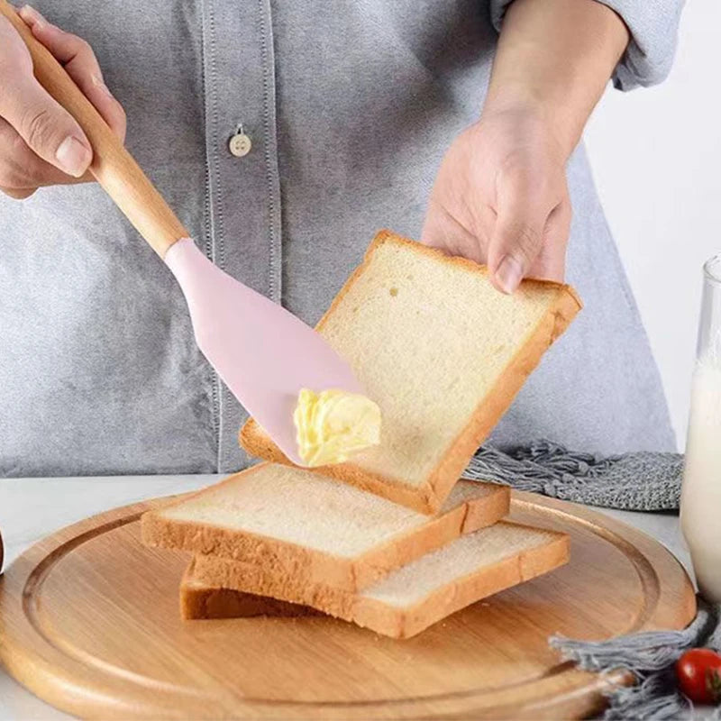Silicone Baking Scraper – Non-Stick Butter & Chocolate Spatula Baking Scraper Spatula Axl