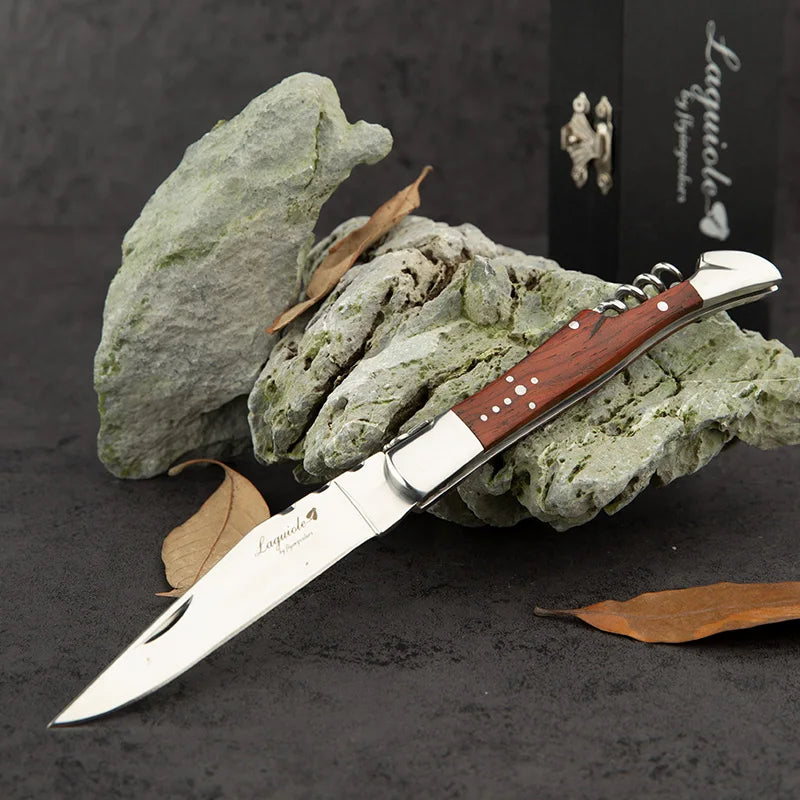 Laguiole Corkscrew Wine Knife – Wood Handle Waiter's Opener Corkscrew Wine Opener Axl