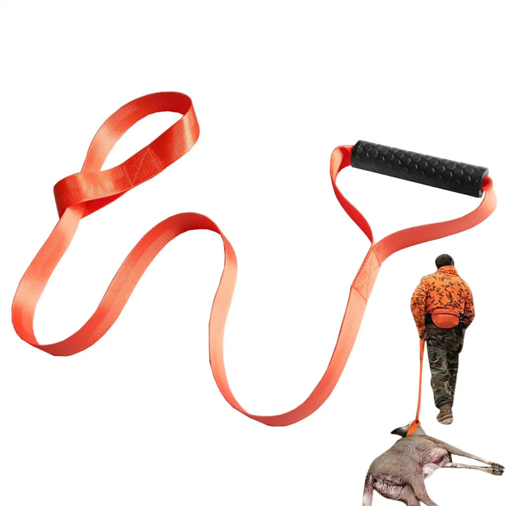 Deer Drag Harness Rope with Handle – 150cm Nylon Puller Deer Drag Rope Axl