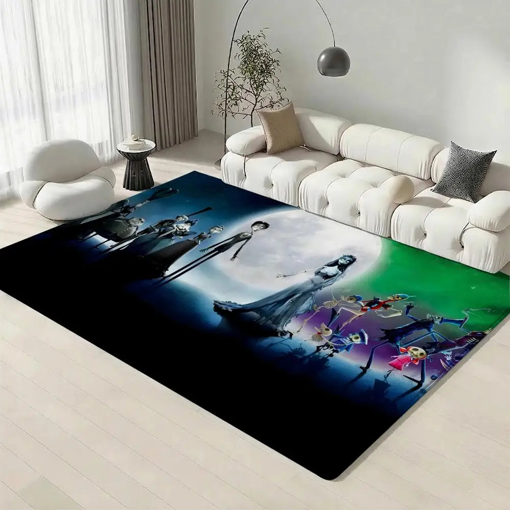 Corpse Bride Flannel Floor Mat – Soft Non-Slip Indoor Rug Flannel Floor Mat Axl