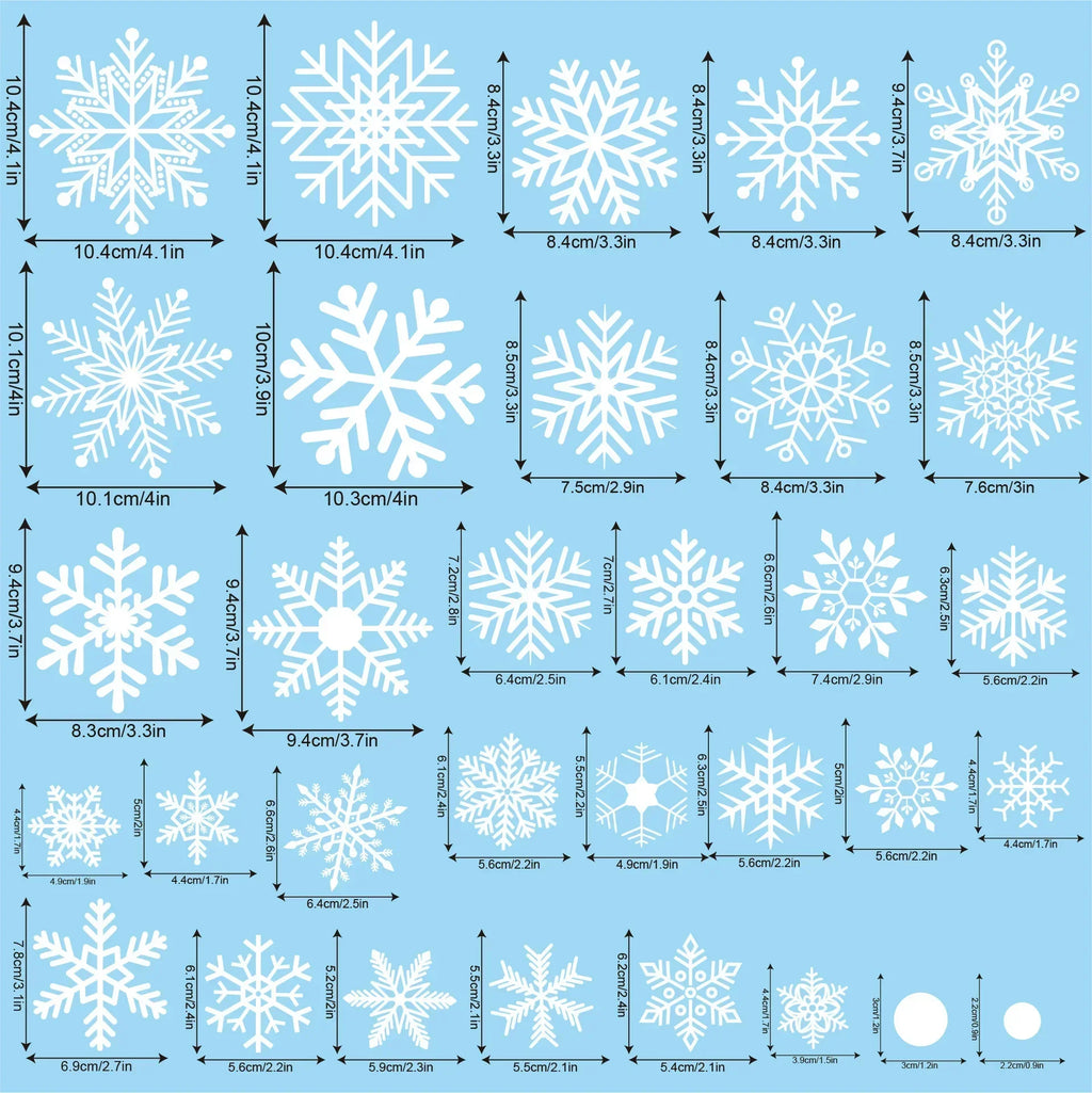Christmas Snowflake Window & Wall Stickers – Festive Xmas Decor Christmas Wall Stickers Axl