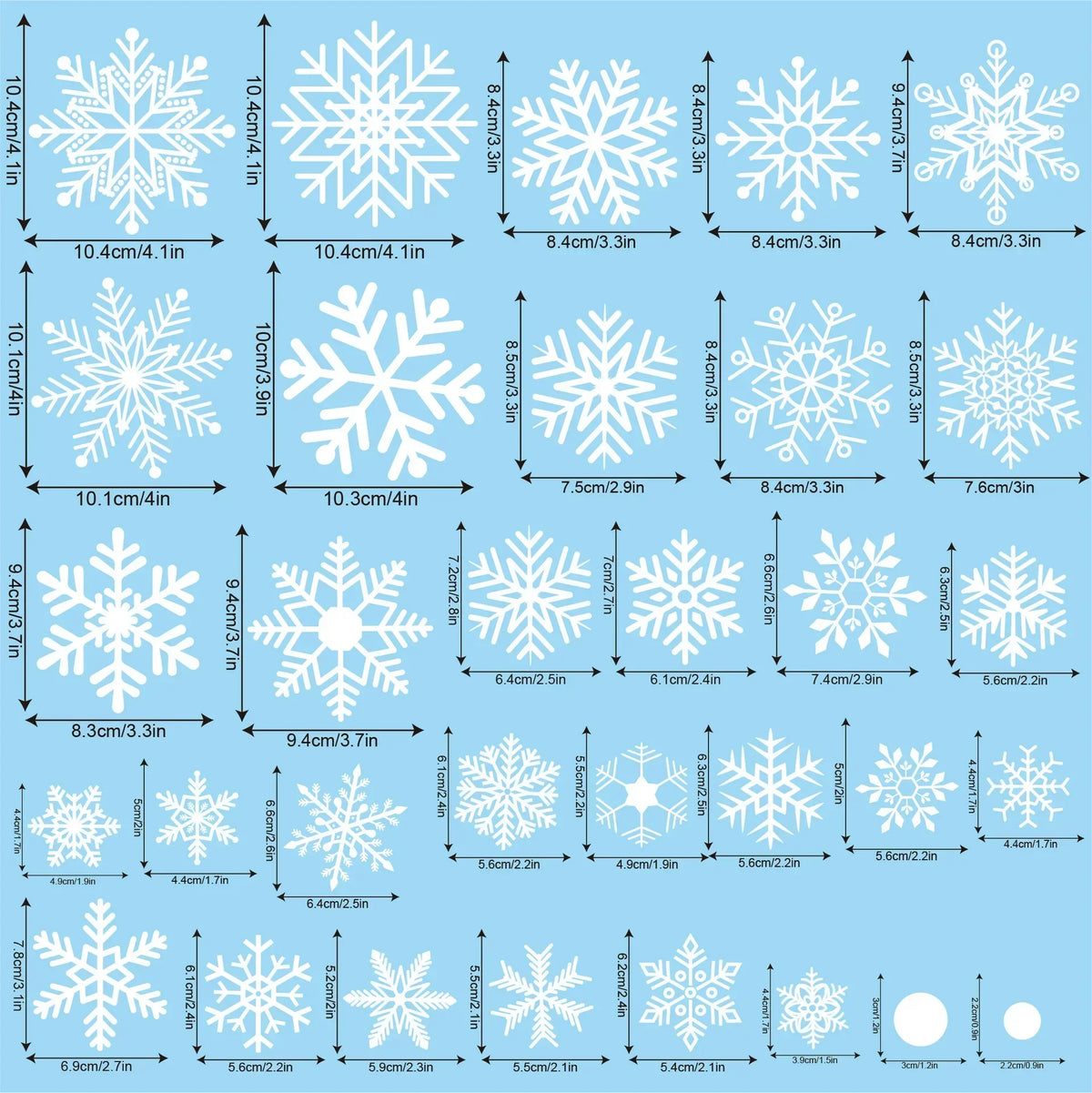 Christmas Snowflake Window & Wall Stickers – Festive Xmas Decor Christmas Wall Stickers Axl