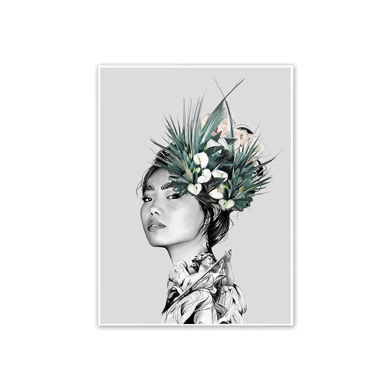 Women Butterfly Floral Wall Art Poster – Modern Home Décor Wall Art Poster Axl 2 42x30cm