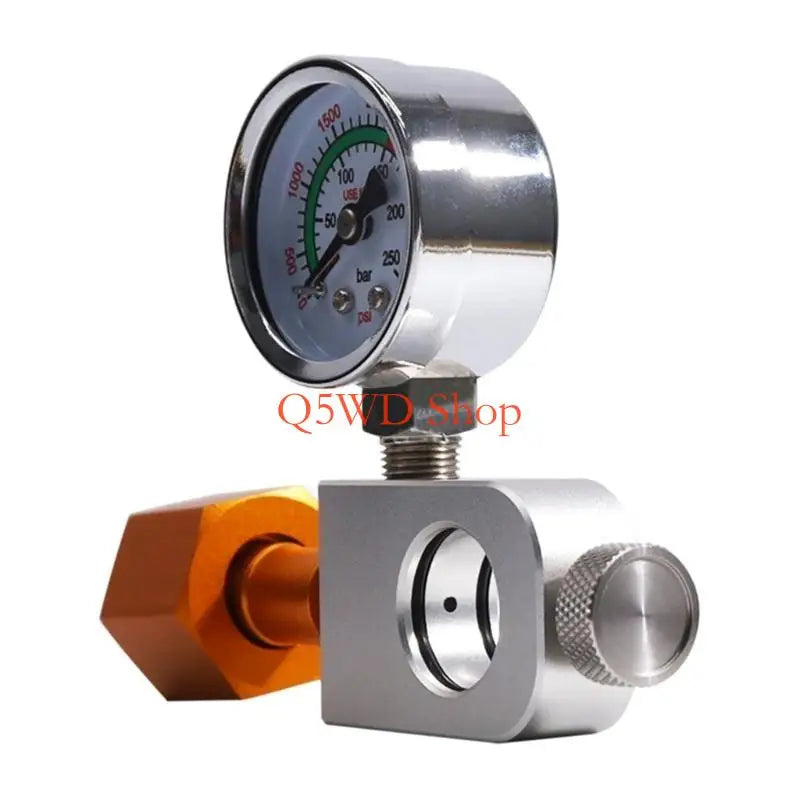 CO2 Quick Connector Refill Adapter | CGA320 W21.8 G58 & 3500 PSI Gauge CO2 Refill Adapter Axl