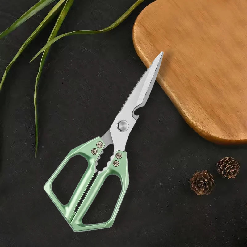 Heavy-Duty Multi-Functional Kitchen Scissors & Bone Shears Kitchen Shears Axl Scissors-Green