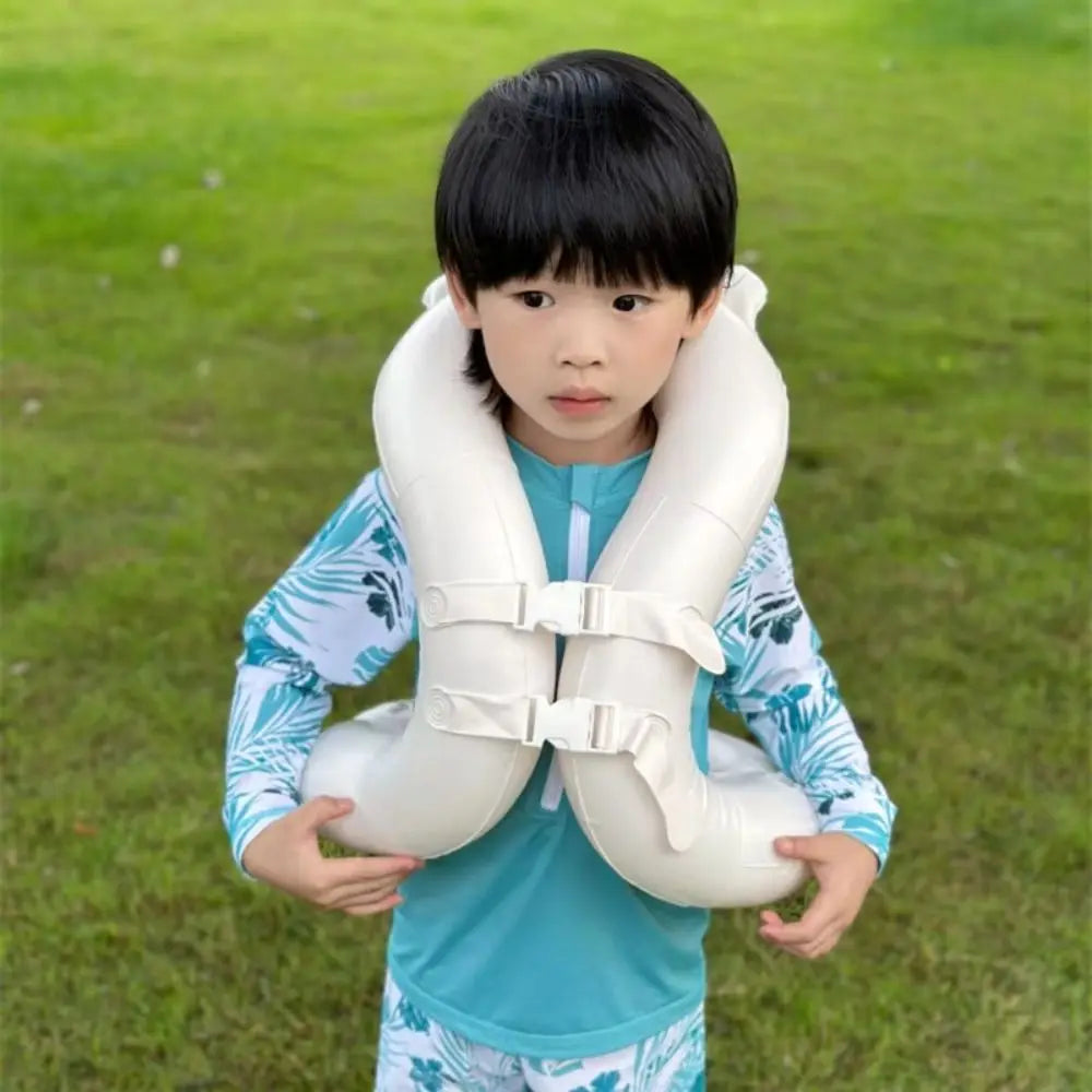 Kids Inflatable Swimming Vest – Adjustable Safety Buckle Float Kids Swim Float Vest Axl