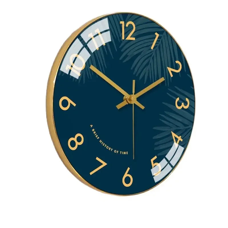 Modern Gold Nordic Silent Wall Clock – 12" Home Décor Silent Wall Clock Axl