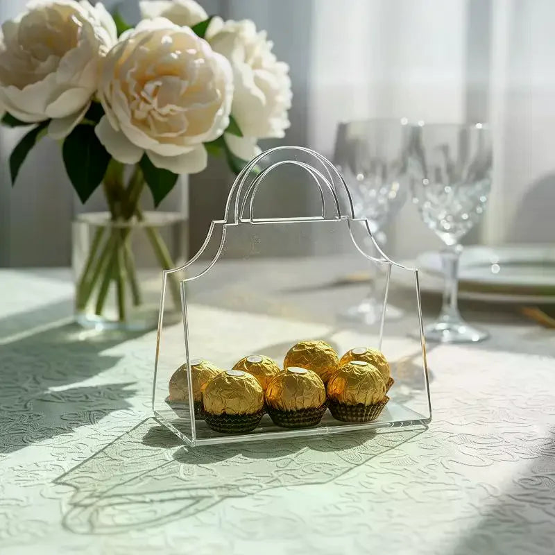 Clear Acrylic Handheld Gift Boxes Set of 5 – Transparent Storage Acrylic Gift Box Axl