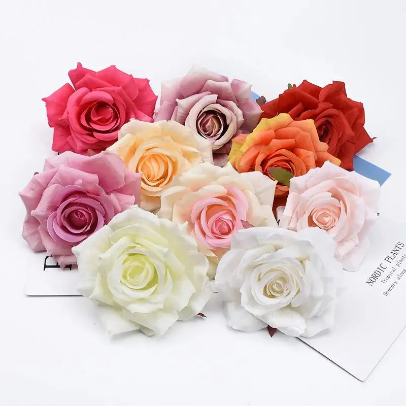 Silk Rose Artificial Flowers 5/10 Pcs | Wedding & Home Decor Artificial Silk Flowers Axl MIX 5 Pieces