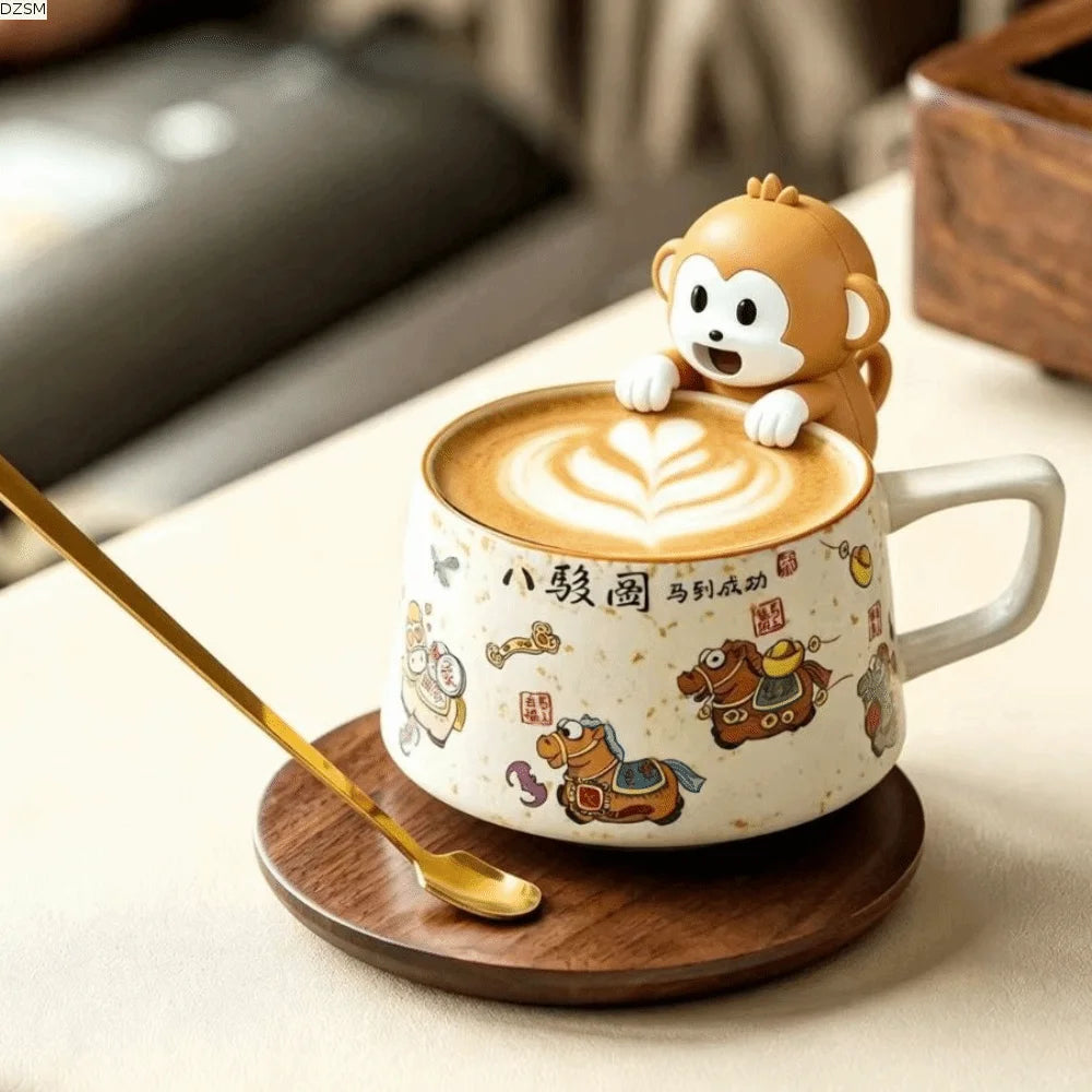 Cartoon Monkey Portable Food Cooling Fan – USB Rechargeable Baby Food Cooling Fan Axl
