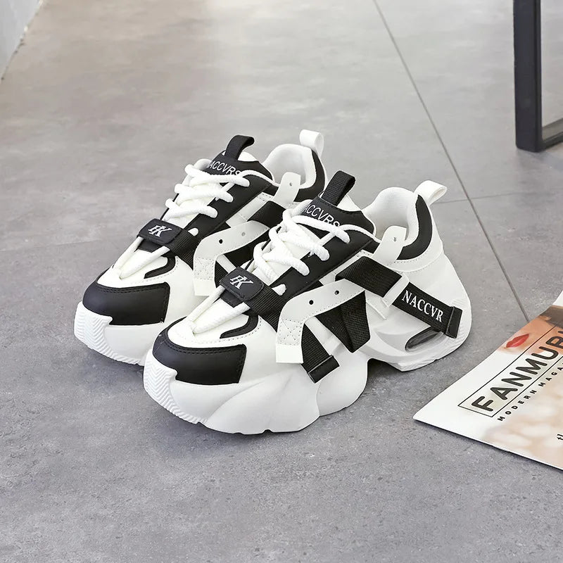 Women's Thick-Sole Casual Sneakers | Breathable Fashion Shoes Women's Casual Sneakers Axl black 36