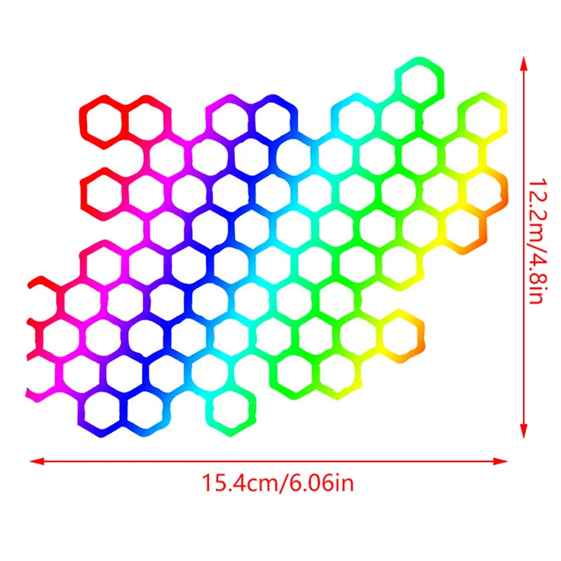 Honeycomb Motorcycle Helmet Decal – Waterproof PET Sticker Motorcycle Decal Axl
