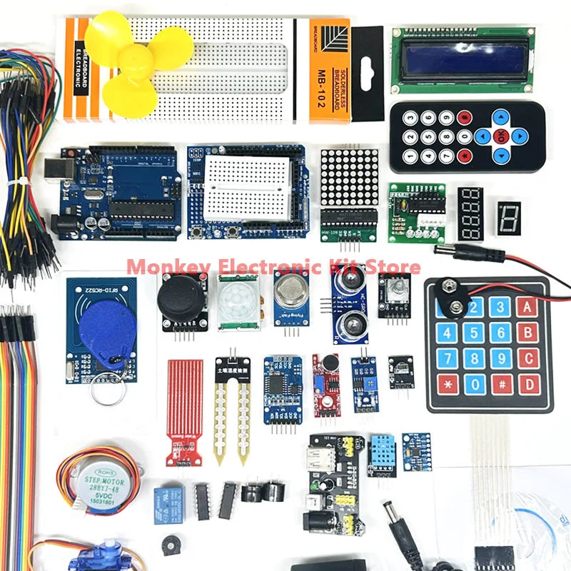 Complete R3 Starter Kit – 200+ Pcs DIY Electronics Learning Kit Electronics Starter Kit Axl Learning Kit