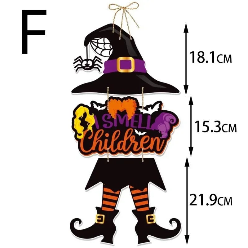 Halloween Hanging Signs – Pumpkin Witch Bat Trick or Treat Decor Halloween Hanging Sign Axl F