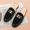 Men's Leather Slip-On Loafers – Luxury Casual Mule Slides Men's Slip-On Loafers Axl 285 Black 37