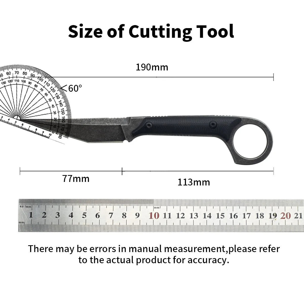 Fixed Blade Camping Knife – 440C Steel, G10 Handle + K Sheath Fixed Blade Knife Axl