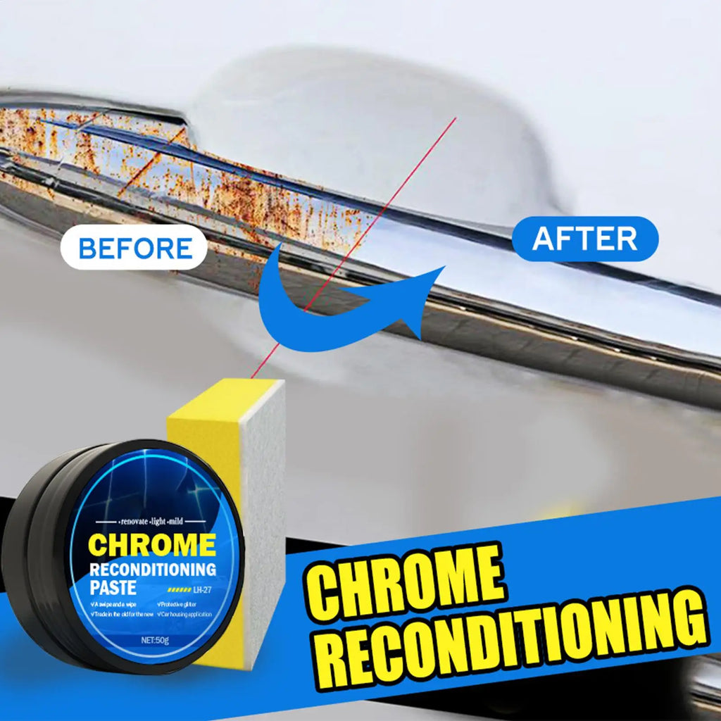 Chrome Metal Polish Paste – Car Scratch & Rust Restorer 50g Chrome Metal Polish Axl