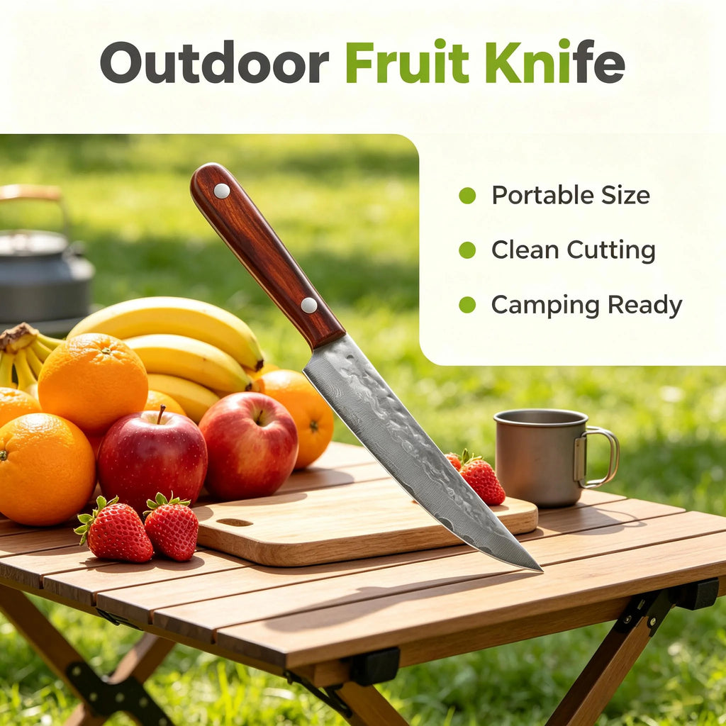 Damascus Chef Knife Set – Handmade Wood Handle | 1/2/4 Pack Damascus Chef Knife Axl