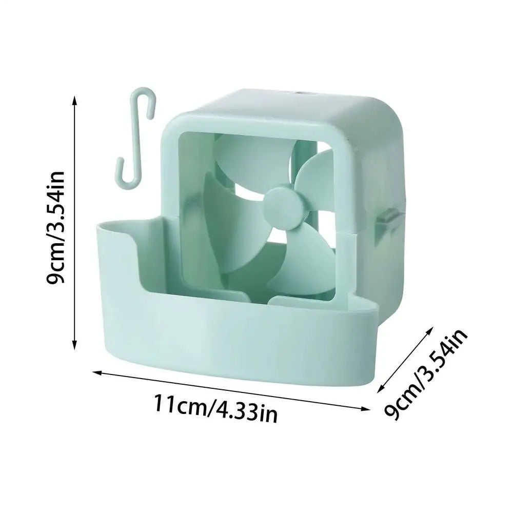 Fan Ice Cooling Attachment with 4 Ice Cups – Mist Cooler Fan Cooling Attachment Axl Blue