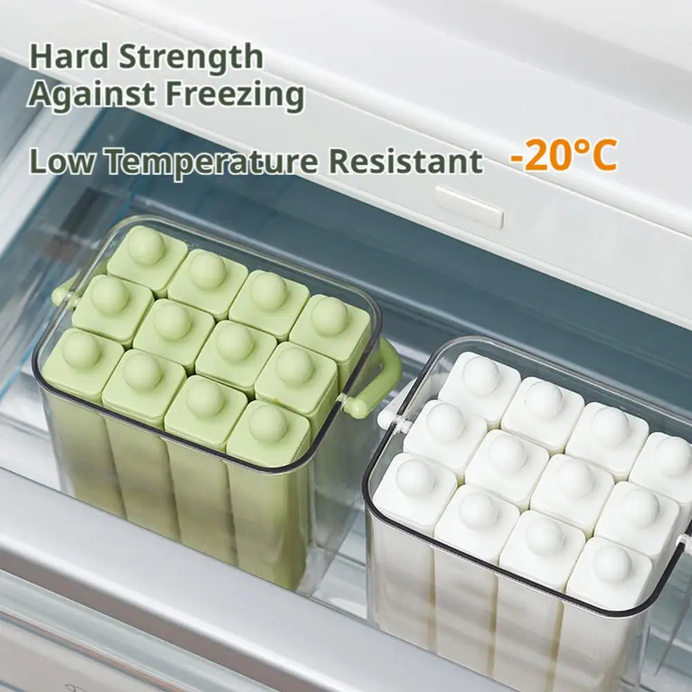 Long Silicone Ice Cube Mold with Storage Box & Handle Silicone Ice Cube Mold Axl