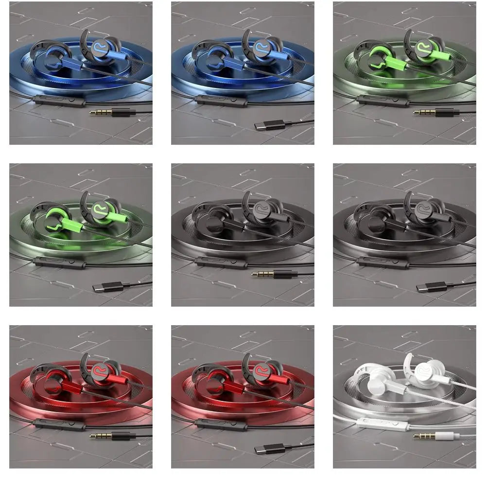Sport Ear Hook Wired Earphones Type-C & 3.5mm Super Bass ANC Wired Sport Earphones Axl