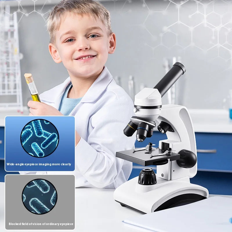 HD 2000X Monocular Optical Microscope – Kids Biology Science Kit Optical Microscope Axl