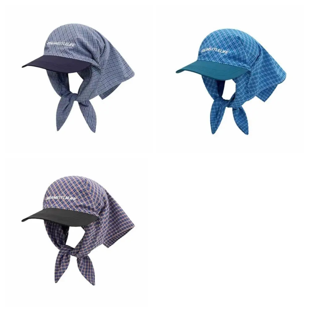 Y2K Plaid Bandana Baseball Cap – Unisex Hip-Hop Headscarf Hat Bandana Baseball Cap Axl
