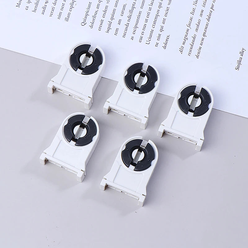 5-Pack T8/G13 Fluorescent Lamp Holders | Heat-Resistant ABS Fluorescent Lamp Holder Axl